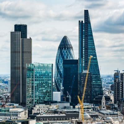 Panoramic view of London’s skyline representing the UK-Singapore collaboration on research, development, and innovation initiatives.